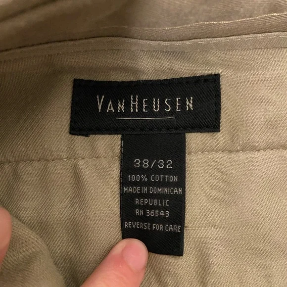 NWOT Van Heusen men’s tan khaki dress pants size 38/32 - Picture 7 of 7